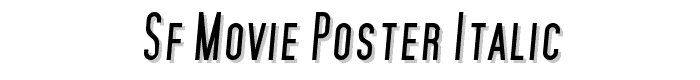 SF Movie Poster Italic font